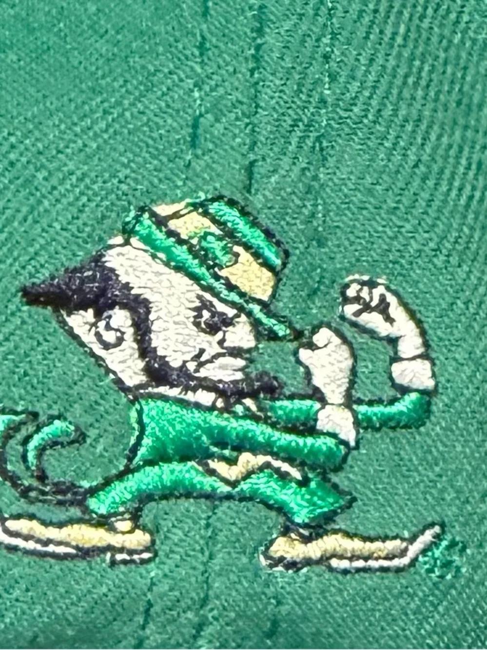Green and Gold Kids Hat with Embroidered ND Logo